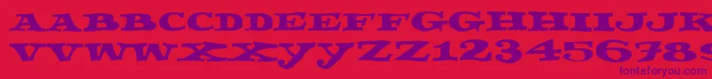 Fettecke Font – Purple Fonts on Red Background