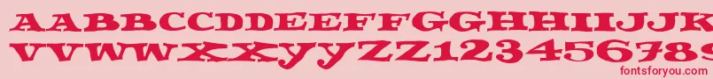 Шрифт Fettecke – красные шрифты на розовом фоне