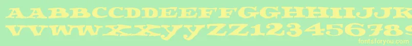 En savoir plus sur la police Fettecke Police Fettecke – polices jaunes sur fond vert