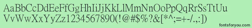 Pmingliu Font – Black Fonts on Green Background