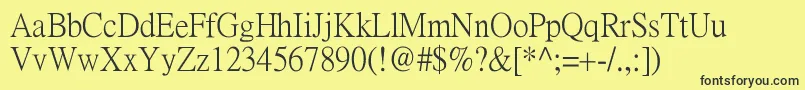 Pmingliu Font – Black Fonts on Yellow Background