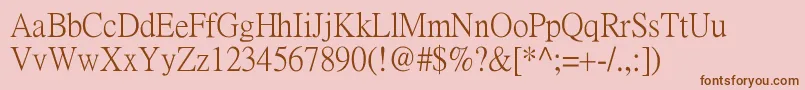 Pmingliu Font – Brown Fonts on Pink Background