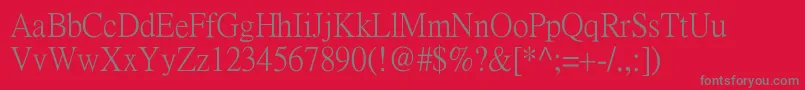 Pmingliu Font – Gray Fonts on Red Background