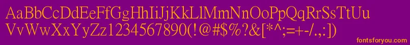 Pmingliu Font – Orange Fonts on Purple Background