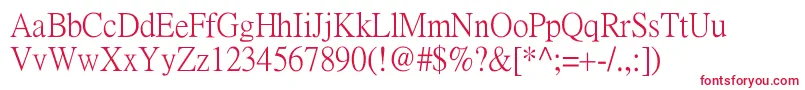 Pmingliu Font – Red Fonts on White Background