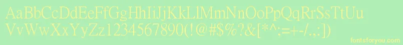 Pmingliu Font – Yellow Fonts on Green Background