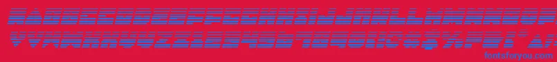 LoboTommyGradientItalic-Schriftart – Blaue Schriften auf rotem Hintergrund