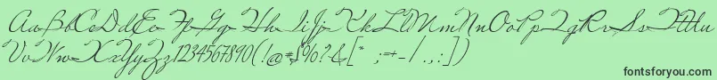 MissRobertson Font – Black Fonts on Green Background