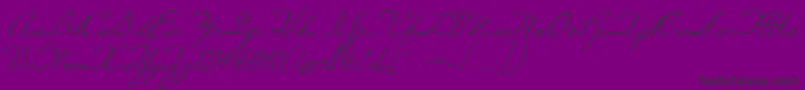 MissRobertson Font – Black Fonts on Purple Background