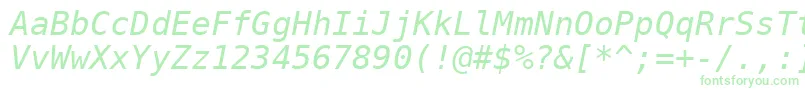 BitstreamVeraSansMonoOblique Font – Green Fonts