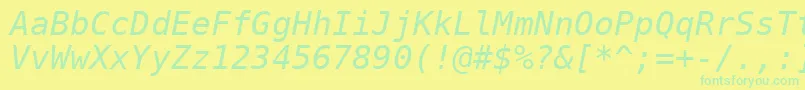 Más sobre la fuente BitstreamVeraSansMonoOblique fuente BitstreamVeraSansMonoOblique – Fuentes Verdes Sobre Fondo Amarillo