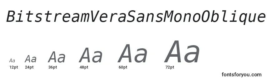 Размеры шрифта BitstreamVeraSansMonoOblique
