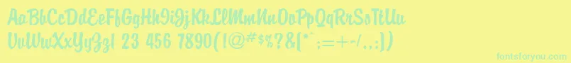 Police BriandbNormal – polices vertes sur fond jaune