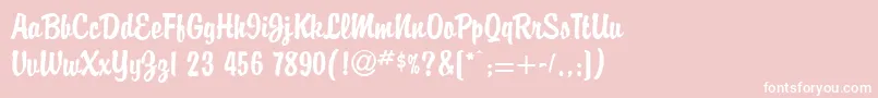 BriandbNormal Font – White Fonts on Pink Background
