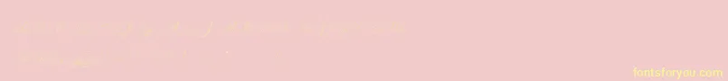 MademoiselleCatherine-Schriftart – Gelbe Schriften auf rosa Hintergrund