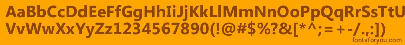 Saiba mais sobre a fonte MicrosoftPhagspaBold Fonte MicrosoftPhagspaBold – fontes marrons em um fundo laranja
