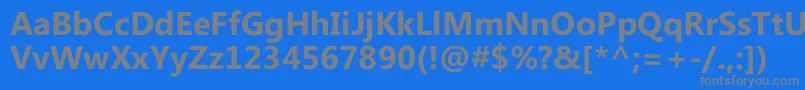 MicrosoftPhagspaBold Font – Gray Fonts on Blue Background