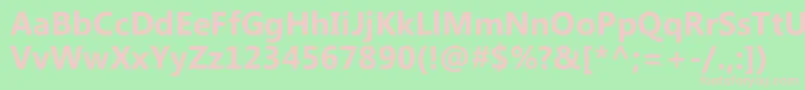 MicrosoftPhagspaBold Font – Pink Fonts on Green Background