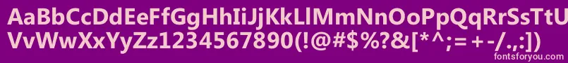 MicrosoftPhagspaBold Font – Pink Fonts on Purple Background