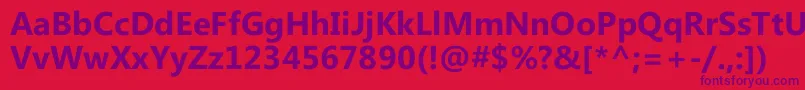 MicrosoftPhagspaBold Font – Purple Fonts on Red Background