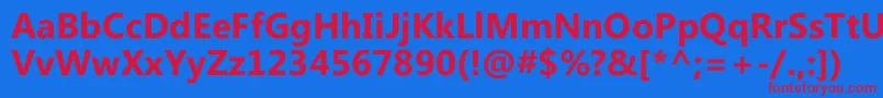 MicrosoftPhagspaBold Font – Red Fonts on Blue Background