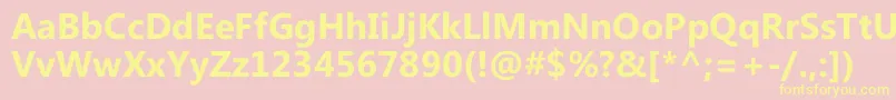 MicrosoftPhagspaBold-Schriftart – Gelbe Schriften auf rosa Hintergrund