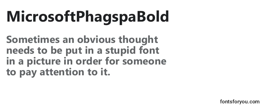 Review of the MicrosoftPhagspaBold Font
