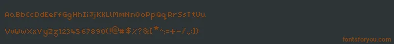 Fonte PixelMaz – fontes marrons em um fundo preto