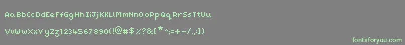 PixelMaz-fontti – vihreät fontit harmaalla taustalla