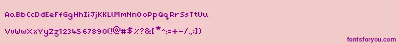 Шрифт PixelMaz – фиолетовые шрифты на розовом фоне