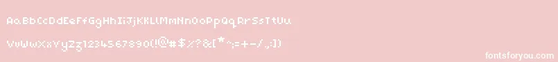 フォントPixelMaz – ピンクの背景に白い文字