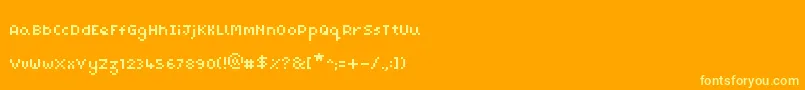フォントPixelMaz – オレンジの背景に黄色の文字