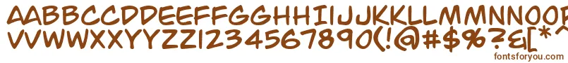Шрифт JackArmstrong – коричневые шрифты на белом фоне