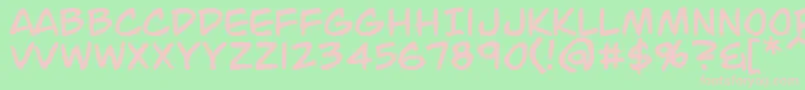 JackArmstrong Font – Pink Fonts on Green Background