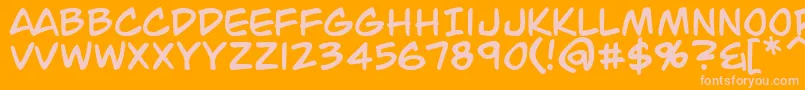 JackArmstrong Font – Pink Fonts on Orange Background