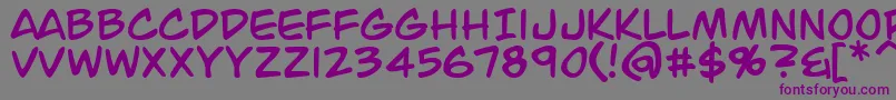 Шрифт JackArmstrong – фиолетовые шрифты на сером фоне