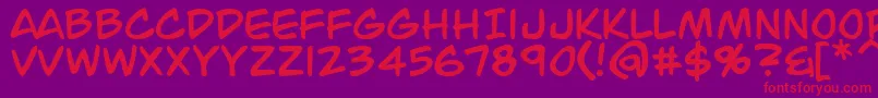 JackArmstrong Font – Red Fonts on Purple Background