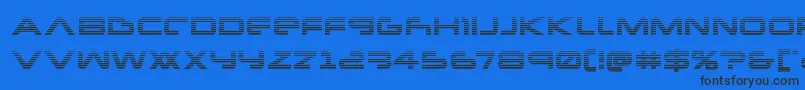 Newmarsscan Font – Black Fonts on Blue Background