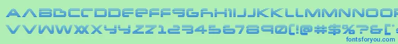 Newmarsscan Font – Blue Fonts on Green Background