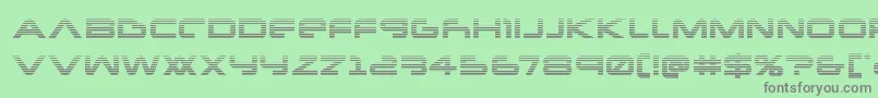 Fonte Newmarsscan – fontes cinzas em um fundo verde