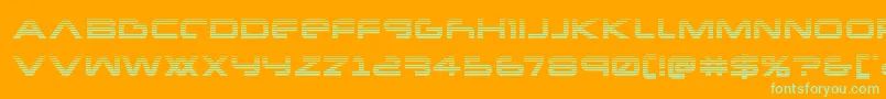 Newmarsscan Font – Green Fonts on Orange Background