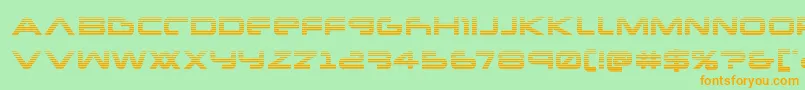 Newmarsscan Font – Orange Fonts on Green Background