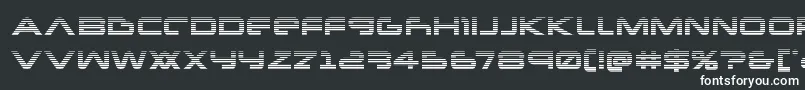 フォントNewmarsscan – 黒い背景に白い文字