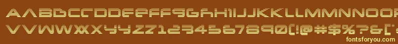 Newmarsscan Font – Yellow Fonts on Brown Background