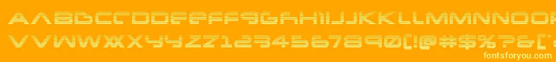Newmarsscan Font – Yellow Fonts on Orange Background