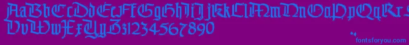 TheEnd Font – Blue Fonts on Purple Background