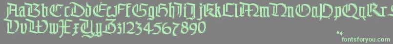 TheEnd-Schriftart – Grüne Schriften auf grauem Hintergrund