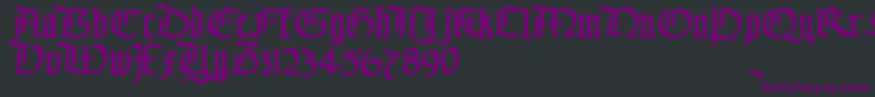 TheEnd Font – Purple Fonts on Black Background