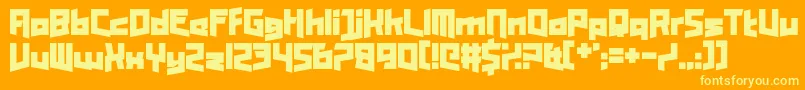 EnterTheHarbinger Font – Yellow Fonts on Orange Background