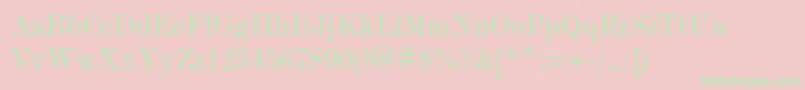 ModernmtstdCondensed-Schriftart – Grüne Schriften auf rosa Hintergrund